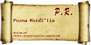 Pozna Rozália névjegykártya